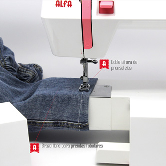 Brazo libre máquinas de coser Alfa